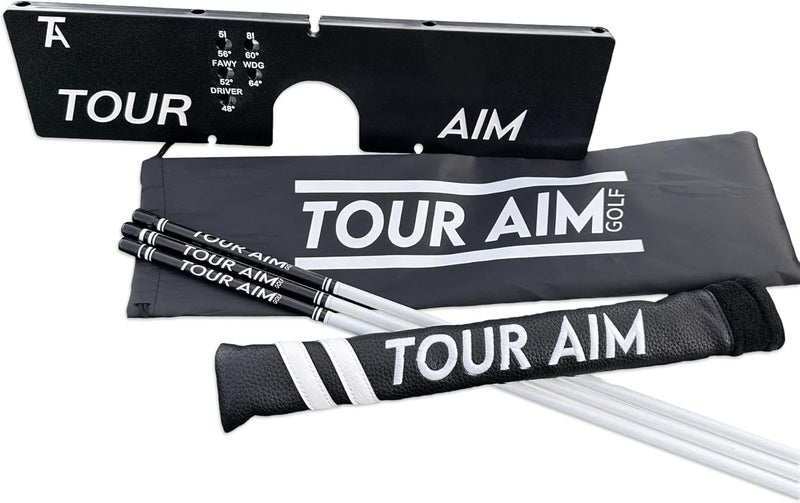 Tour Aim 2.0 مساعد تدريب الجولف – 11 في 1 عصي محاذاة ونظام ممارسة طيران السوينغ – بديل خفيف للأدوات الثقيلة مثل الطوب – أقصى قابلية للحمل والدقة والاتساق - Image 1